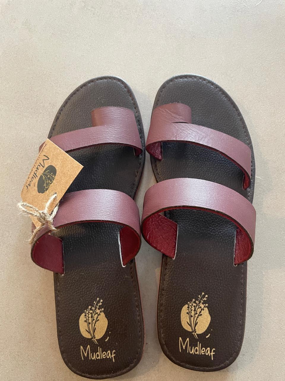Mudleaf Handmade slippers wine