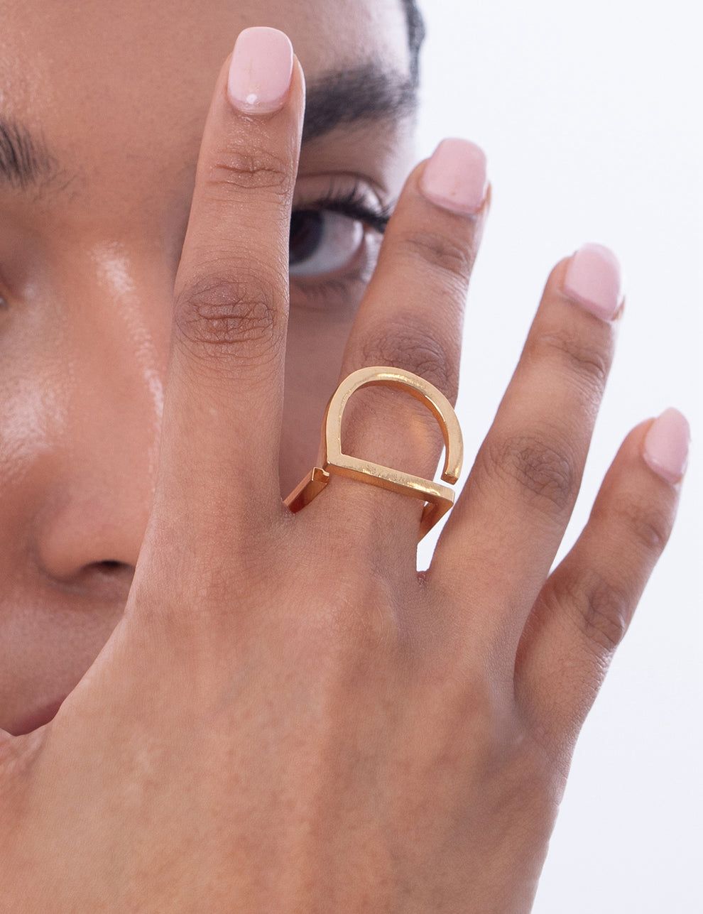 Ethnic andaz two way twist ring