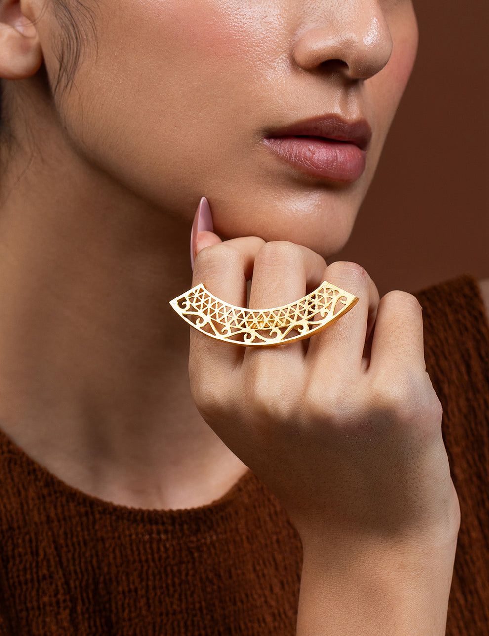 Ethnic andaz Kalchakra lattice ring